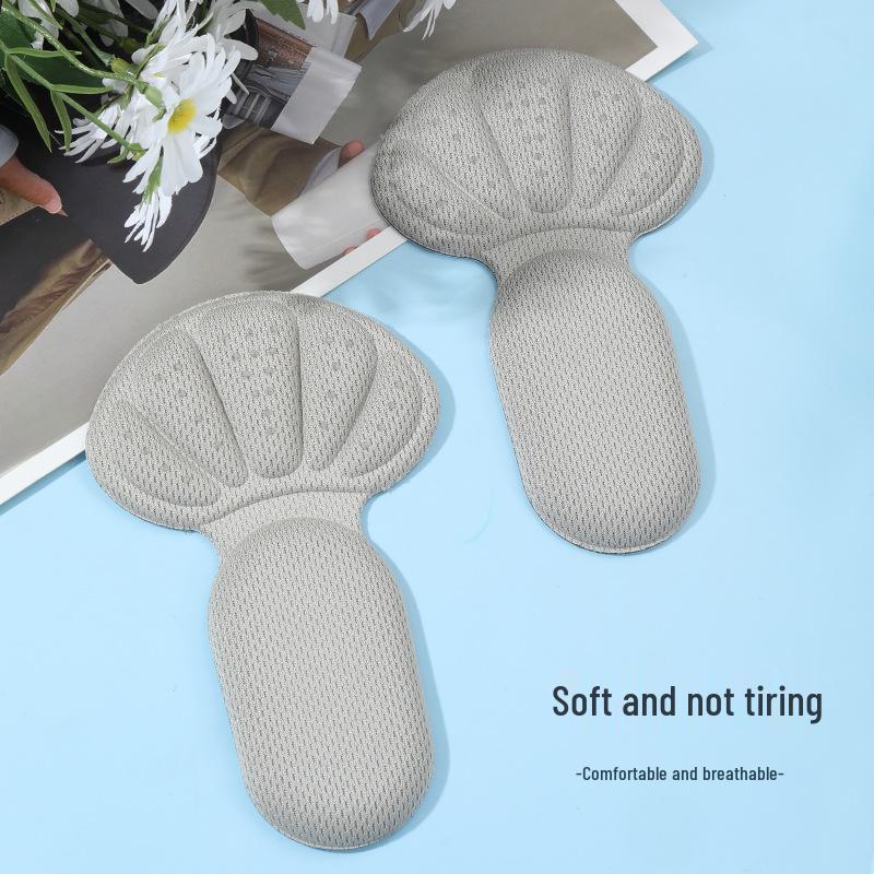 Adjustable T-Shaped Heel Pads for High Heels - Breathable Sponge, Fits Large to Small