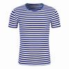 Unisex gestreiftes Hemd Gestreiftes Karnevalskostüm T-Shirt Gestreiftes Hemd Baumwolle Kurzarm Gestreiftes Hemd Herren Damen Kostüm Seemannskostüm Rundhals