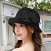 2026 new hat women's spring and summer fashion foreign style thin face small visor sun protection bucket hat women hollow
