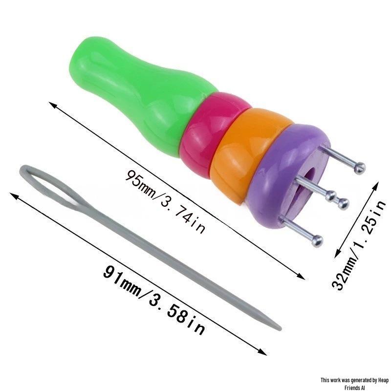 Handmade Wooden Yarn & Cord Braiding Tool for Knitting & Crochet