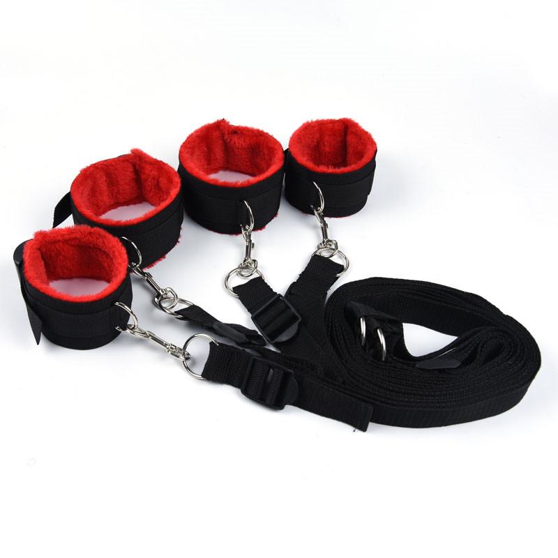 Nylon Sex Toys For Adults Women Under Bed Bdsm Bondage Restraint System Handcuffs Wrists Ankle Cuffs Erotic Accessories