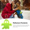 20pcs Reflective Backpack Pendant Ghost Pendants Safety Reflector Pendant Lightweight Bag Ornament Safety Key Chain