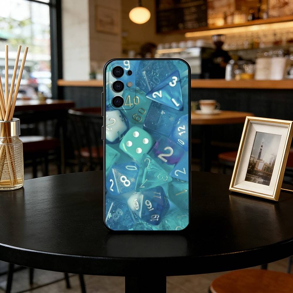 

Dice Phone Case For Samsung S25,S24,S21,S22,S23,S30,Ultra,S20,Plus,Fe,Lite,Note,10,Black Cover Samsung S225G