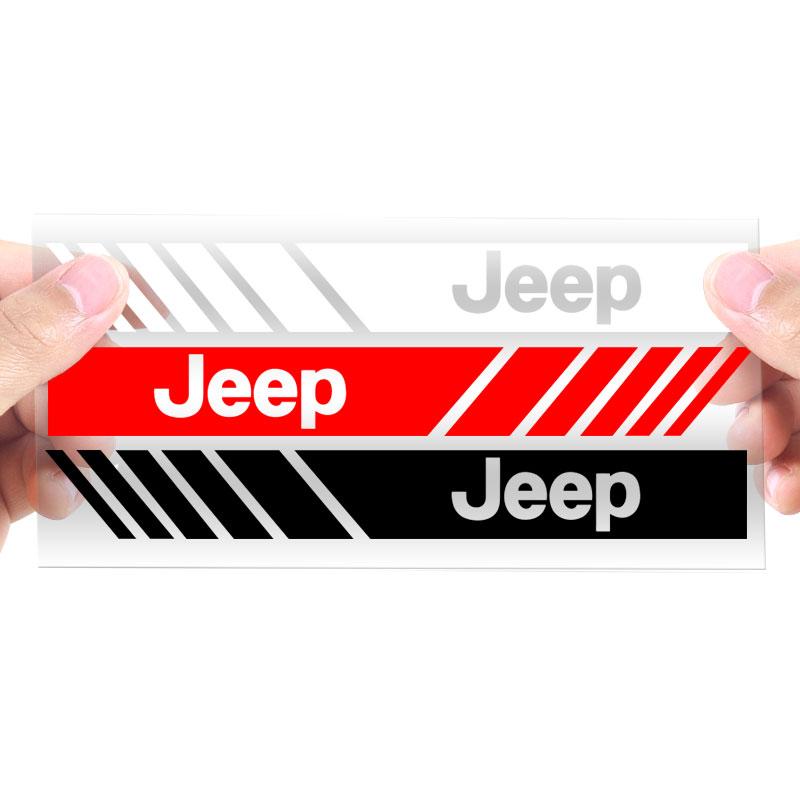 2Pcs Car Stripe Stickers Rearview Mirror Reflective Vinyl Decals Decoration for Jeep Patriot Liberty Renegade Compass Grand Cherokee Wrangler