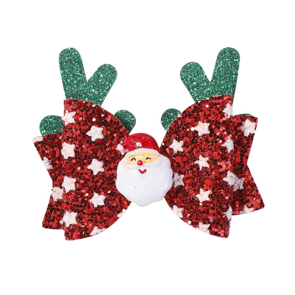 Christmas Hairpin Children'S Party Bow Gretel Scallion Powder Big Antlers Headdress Hairpin Hair Accessories 4765