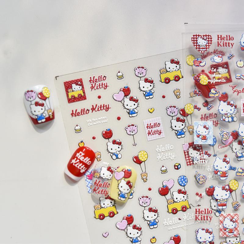 Sanrio Hello Kitty Nail Stickerself-Adhesive Decals Nail Art Decoration Diy Manicure Design