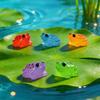 12 Pcs Luminous Mini Resin Frog Figurines Tiny Glow In The Dark Frog Miniature Figures for Moss Landscape Fairy Garden Dollhouse DIY Terrarium Craft