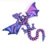 3D Printed Winged Carriage Dragon Figurine With Random Eyes Art Deco Resin Dragon Sculpture, Tabletop Animal Theme Deco 1PC 2025