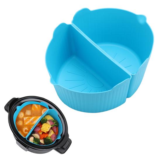 1 Set 6/7/8QT Slow Cooker Liner Reusable Leakproof Dishwasher Safe Slow Cooker Divider Cooking Silicone Liner Kitchen Gadgets