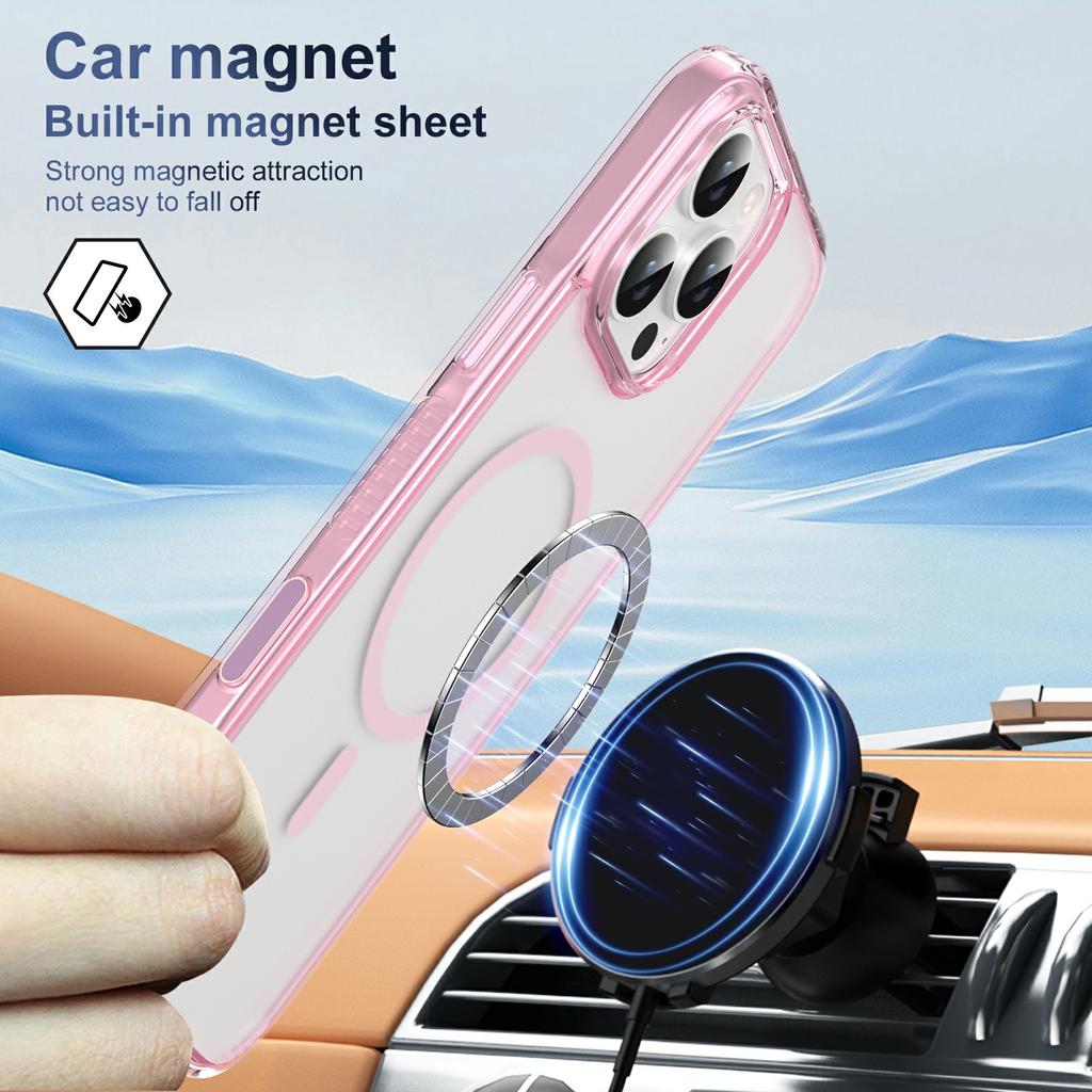 For iPhone 16 Pro Case with Camera Touch Control Button PC + TPU Phone Cover Compatible with MagSafe