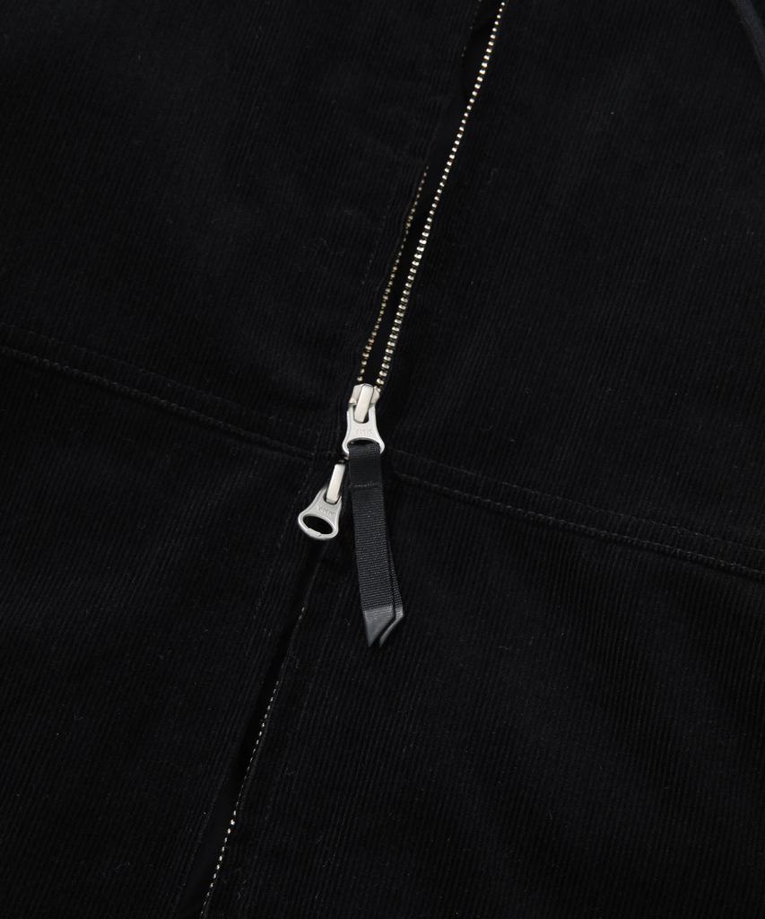 COVERNAT C Logo Corduroy Hoodie Jacket Black