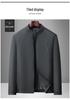 2026 Men's Business Casual Stand-up Collar Jacket - Dad Style for Spring, Summer, and Autumn