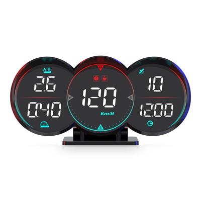 Auto HUD Head Up Display Mileage Information Speedometer Speed Clock Digital Driving Overspeed Alarm Reminder Diagnostic