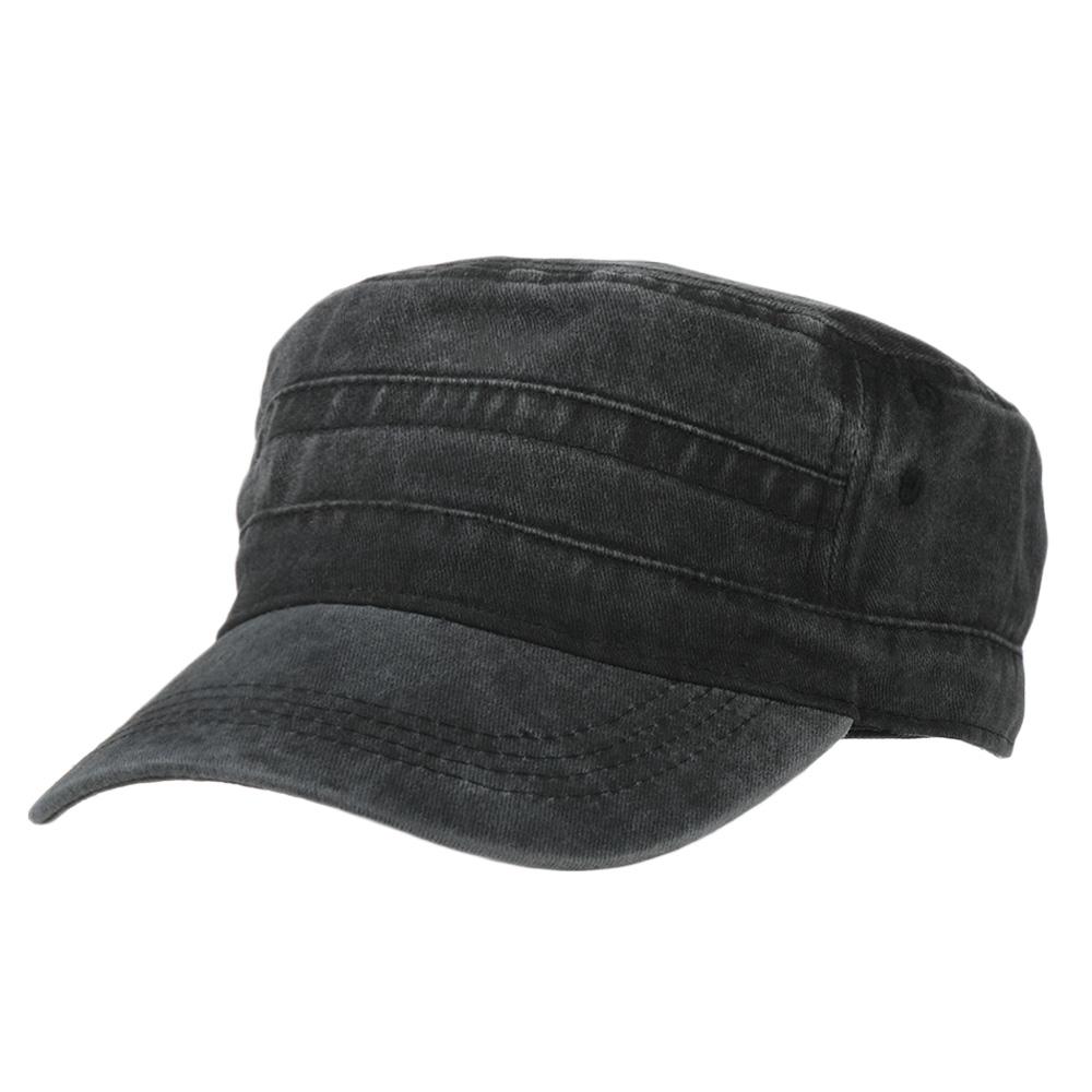Uomo Testa Grande Taglia Grande Puro Cotone Berretto Piatto Militare All'aperto Cappellino da Baseball Estivo Poliestere Taglia Plus Cappello Militare