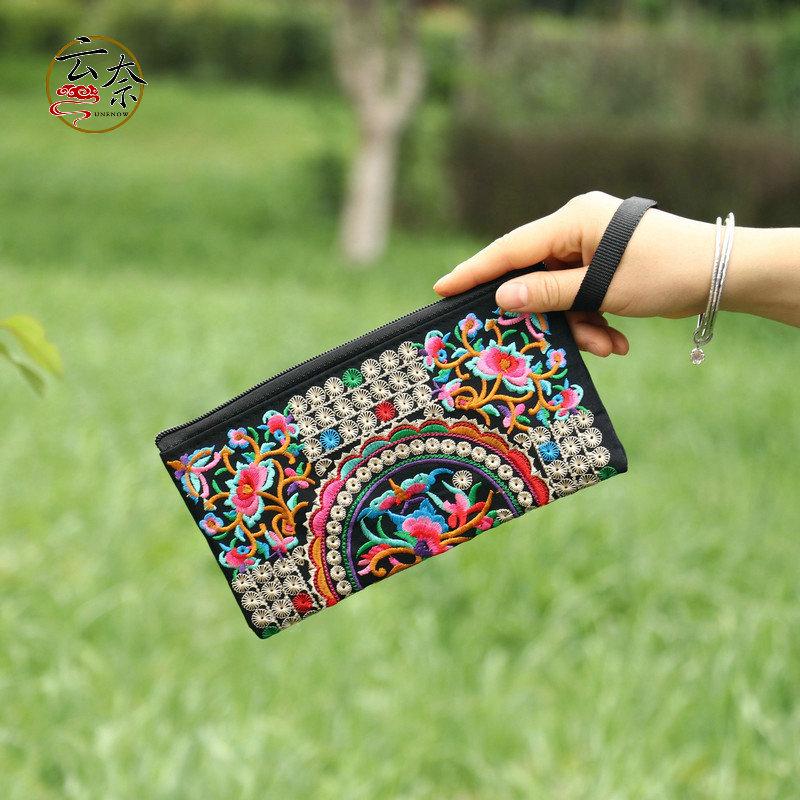 

Юньнаньская этническая ретро вышитая длинная сумка-клатч (2020)