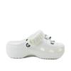 Crocs Classic Platform Clog EVA Bow Campus Style Hole Shoes Unisex White
