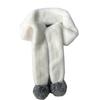 Pom Pom Trim Faux Fur Scarf Faux Fur Neck Warmer New Plush Scarf  Daily Wear