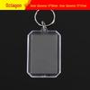 Double-Sided Transparent Acrylic Keychain: 1-inch & 2-inch Blank Photo Frame Pendant