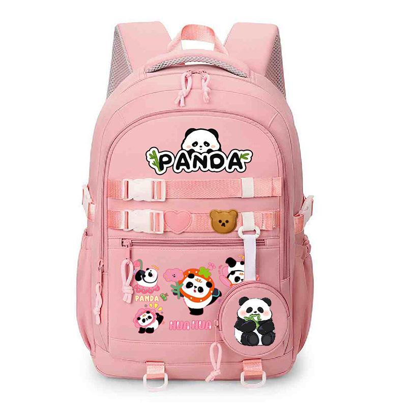 Panda Huahua 2025 New Cute Children's Schoolbag Cross-border Large-capacity Primary and Secondary School Students Lightweight Spine Protection