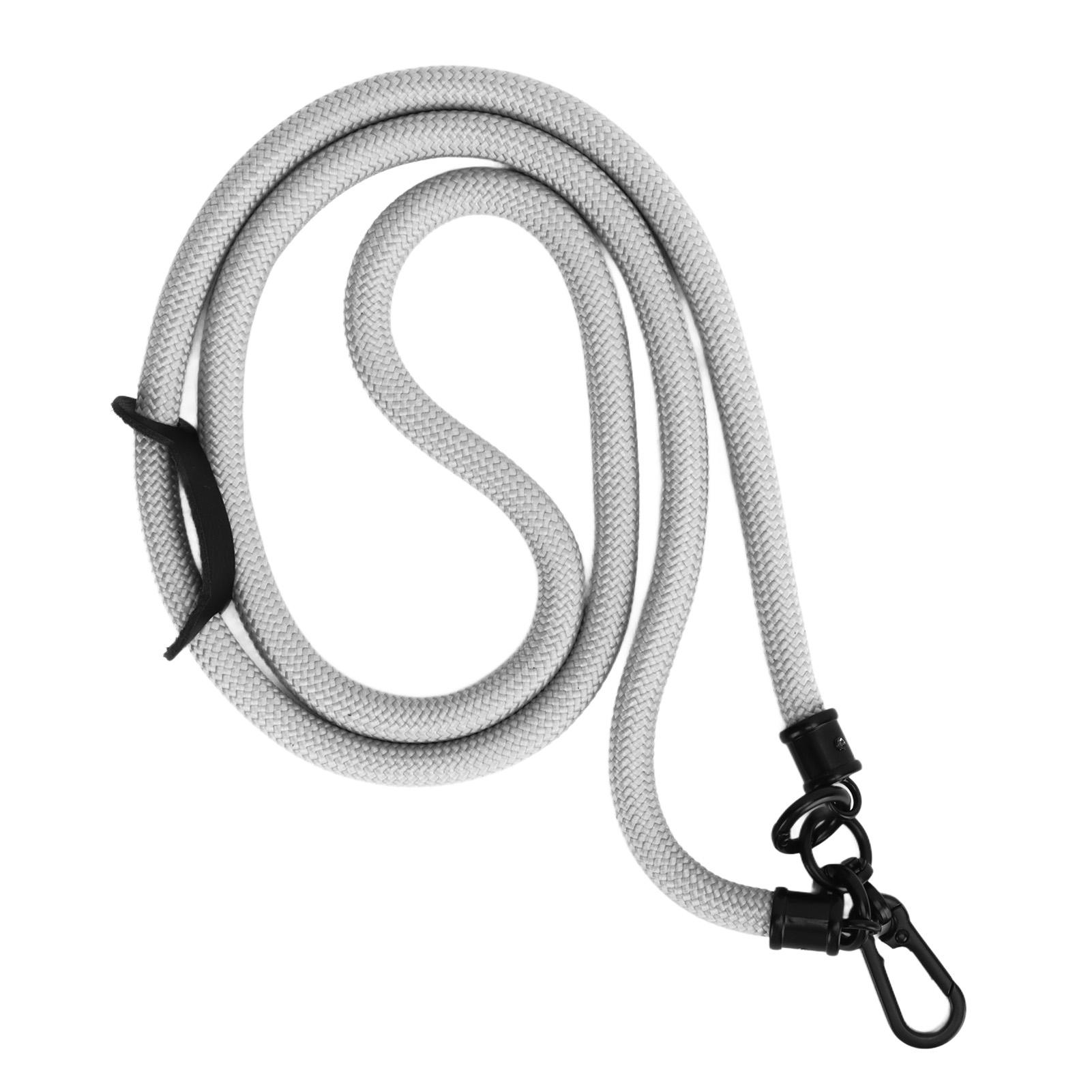 

10MM Cell Phone Lanyard Metal Polyester Adjustable Shoulder Strap Around Neck Strap for Most Smartphones Grey Grey серый