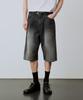 LEIRE Vintage Washed Bermuda Shorts [Black]