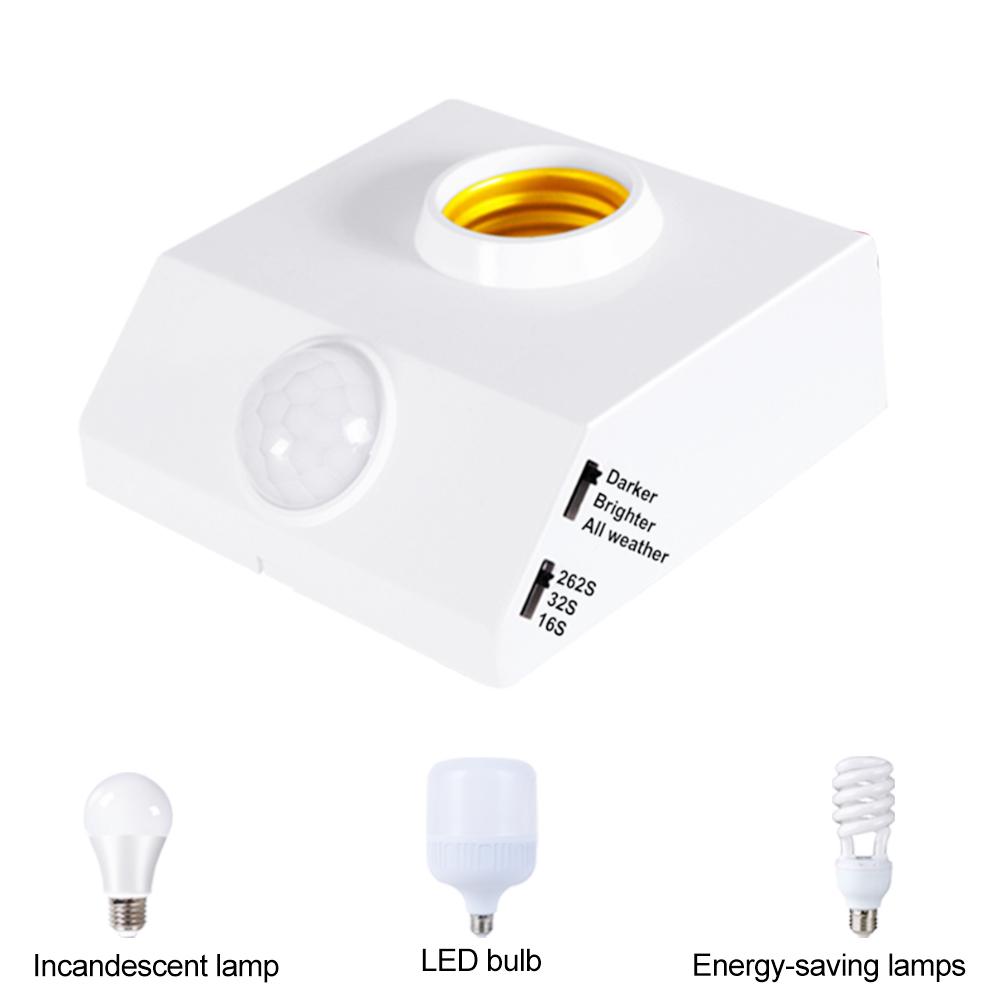 

Датчик движения PIR, переключатель E27, умный держатель лампы с кнопкой задержки яркости, подключенный к лампам накаливания, энергосберегающие
