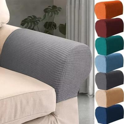 2Pcs Elastic Stretch Jacquard Sofa Arm Covers Anti-Slip Couch Cover Armchair Slipcovers  Chairs