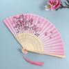 Seiden-Handfächer Chinesischer Stil Japanischer Bambus Faltfächer Foto-Requisite Werkzeug Tanz-Handfächer Seiden-Handfächer Handgehaltener Blumenfächer