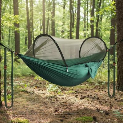 Tragbare Outdoor-Nylonhängematte mit schnell zu öffnendem Moskitonetz