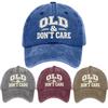 Baseball Caps Retro OLD Dont Care Printing Hat for Men Women Unisex Vintage Washed Baseball Caps Adjustable Soft Top Hats