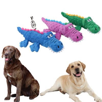 Soft Plush Pet Dog Toys Squeaky Chew Toys For Dog Stuffed Crocodile for Small Large Dogs Cat Cute Interactive Squeak Toy Durable
