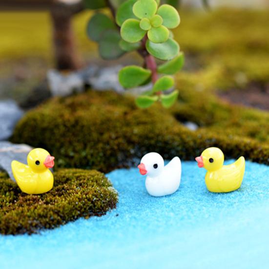 5 stk Resin Duck Model Ornament Miniatyr Hage Sukkulent Bonsai Dukkehus Dekor
