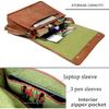 New 18 Inch Leather Full Flap Messenger Handmade Bag Laptop Bag Satchel Bag Padded Messenger Bag Brown (Brown)
