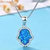New Simple ins Platinum Palm White Diamond Necklace Daily Versatile Personalized Necklace