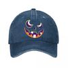 Playful Halloween Pumpkin Smile Grap Washed Baseball Cap Outdoor For Womens Unisex FeUnisex Dad Hat