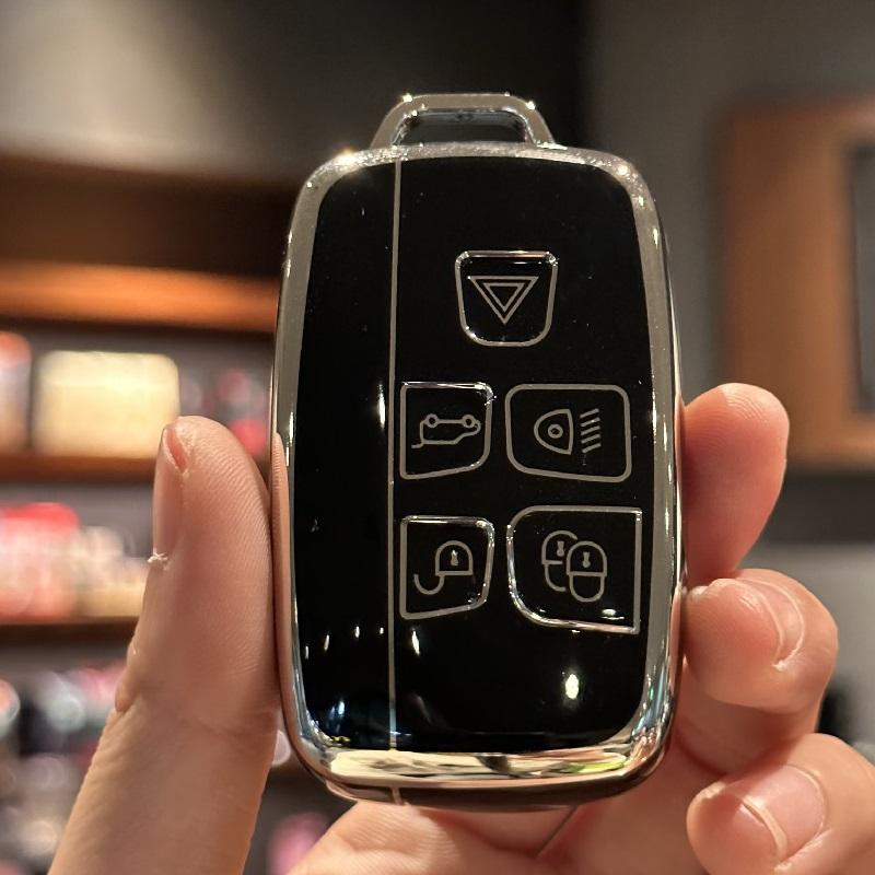 

Чехол для автомобильного ключа из ТПУ, чехол для брелока для Land Rover Evoque Velar Sport Discovery Freelander2 LR4 Sport и Jaguar чёрный