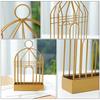 Gold Wrought Iron Hanging Birdcage Mosquito Coil Holder & Ashtray