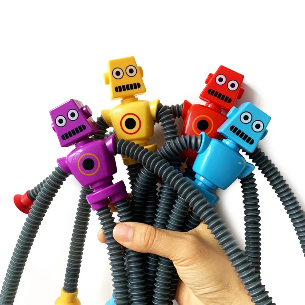 Pull & Stretch Telescopic Tube Fidgets Robot Toy for Kids Free Bend Anxiety Reduce Finger Toy for Autisms ADD Decompress