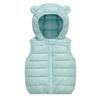 Children's Hooded Down Cotton Vest - Lightweight Winter Wear for Toddlers, Boys, and Girls