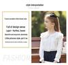 Premium Girls' 100% Cotton Long-Sleeve Shirt - School Style for Spring/Autumn 2026