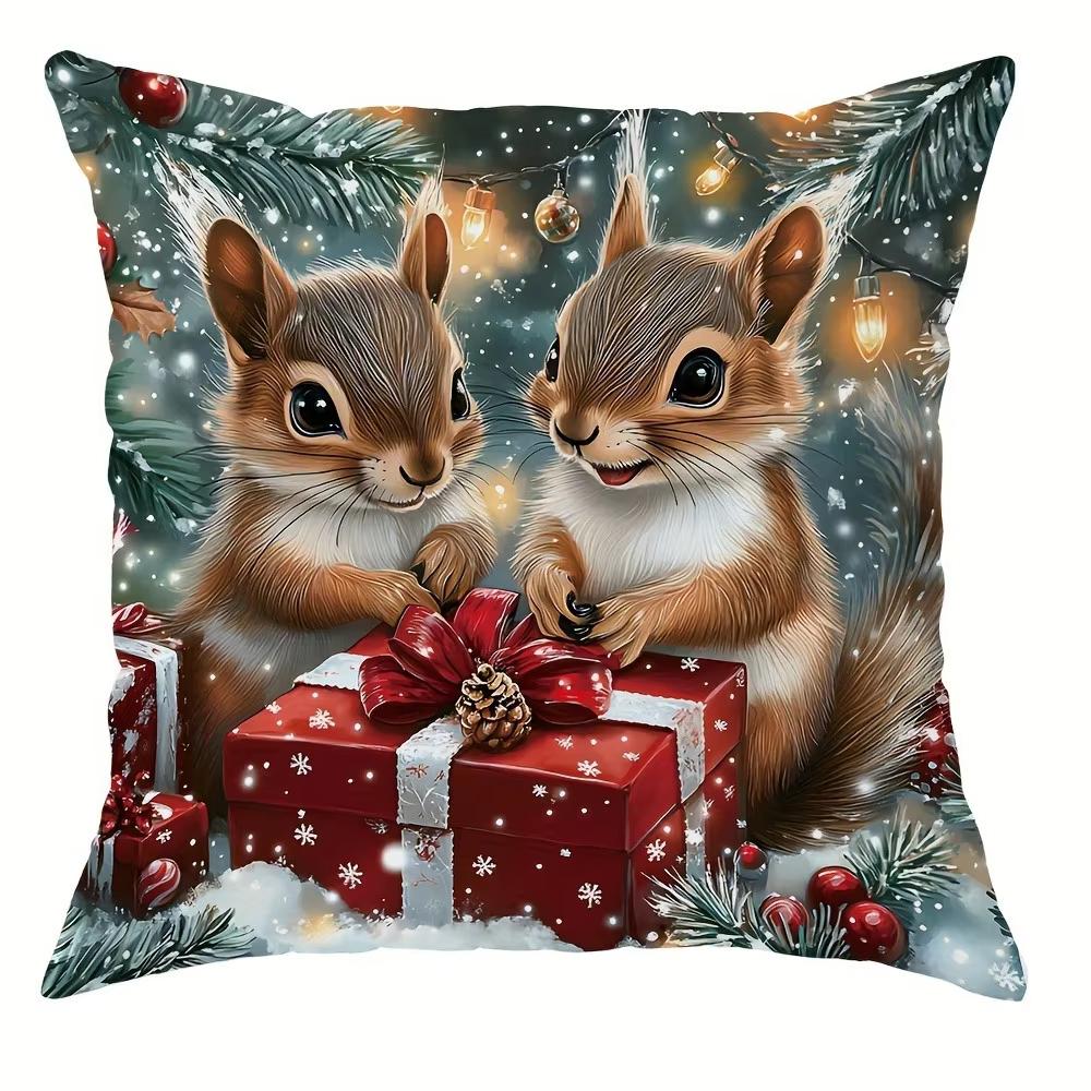 New Year Multi-size Tree Animals Cushion Cover Pillowcase Merry Christmas Decoration Cushion Pillow Cases For Home Xmas Ornament