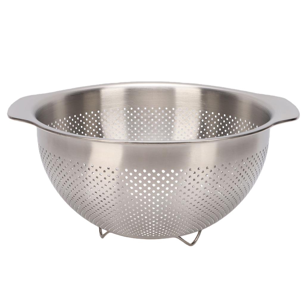 Stainless Steel Colander Strainer Dense Holes Kitchen Gadget Food Strainer Basket with Handle for Washing Vegetables