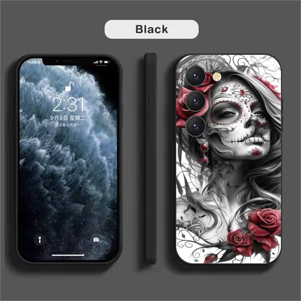 Catrina Skull Girl Mexican Phone Case For Samsung Galaxy A52 A42 A32 A22 A12 A02S A72 A73 A51 A41 A31 A21S A71 A40 A30S A20S