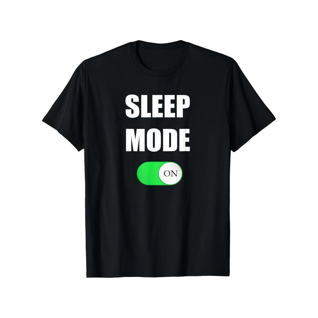 Sleep Mode On Funny Graphic Tee Comfortable Cotton Short Sleeve TShirt for Adult Casual Daily Wear