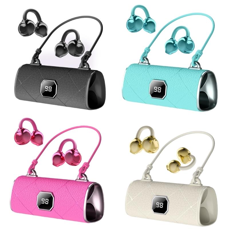 Luxury Handbag Style Clip Ear Headphones With Noise Cancelling Mic And Immersive Sound Open Ear Clip On Earbuds