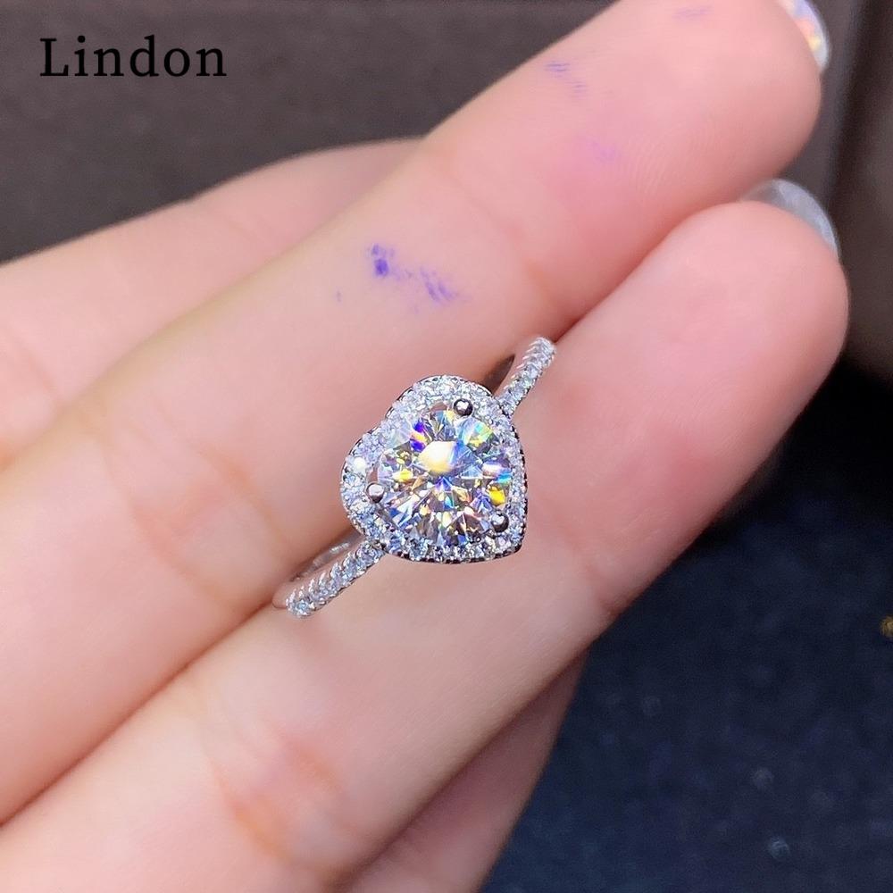 Lindon Classic Silver Plated Zircon Ring Ladies Jewelry Wedding Promise Party Gift