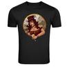 Steampunk Lady With Clock Hat Vintage Time Graphic T-Shirt