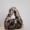 2025 Fall Plush Underarm Bag Y2K Style Clutch Leopard Print Handbag Daily Use