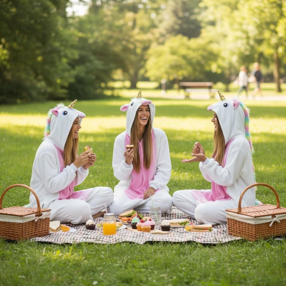 Pánské pyžamo kigurumi jednorožec overal kostým pro dospělé velikost S