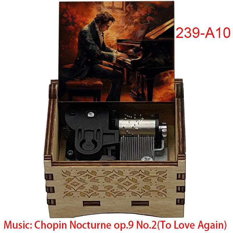 Vintage Chopin Nocturne Op. 9 No. 2 Music Box to Love Again Mechanical Movement Special Gift Valentine's Day & Birthday Gift
